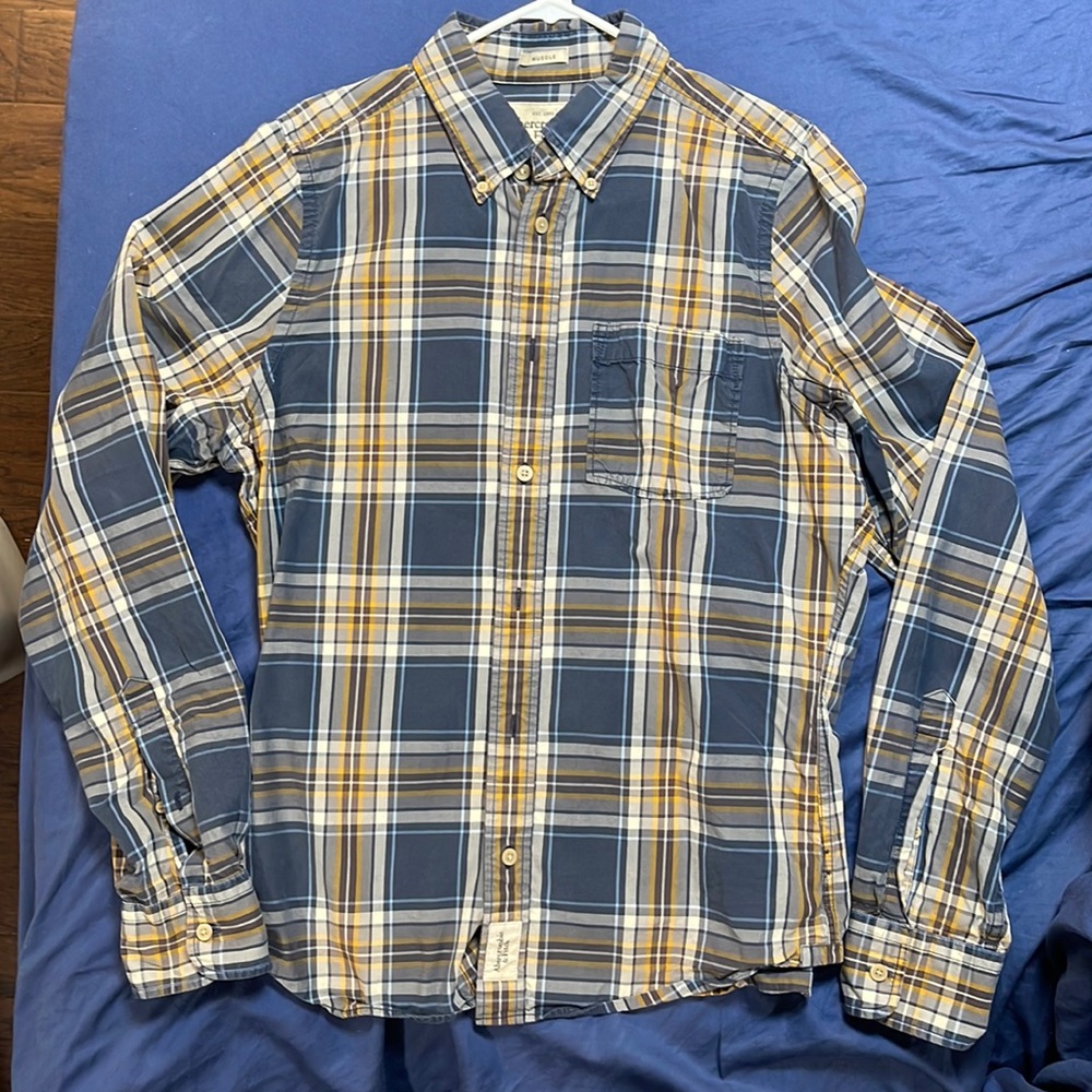 Abercrombie & Fitch muscle long sleeve button down